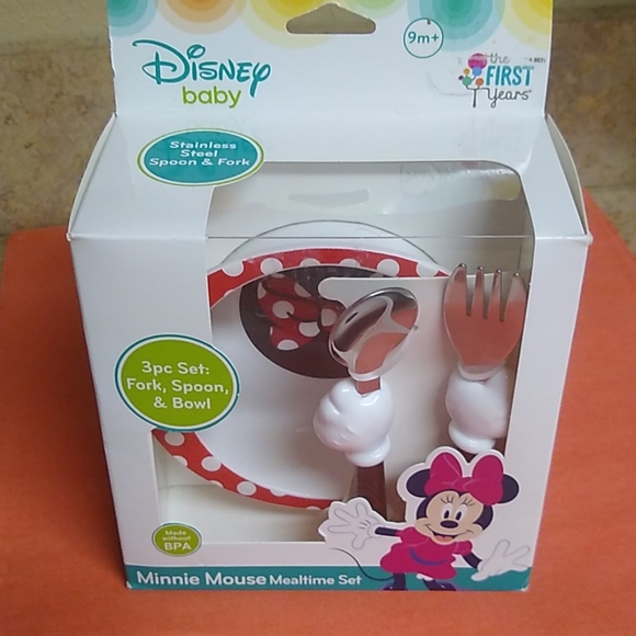 Minnie Mouse Disney Baby Mealtime Set New 😻